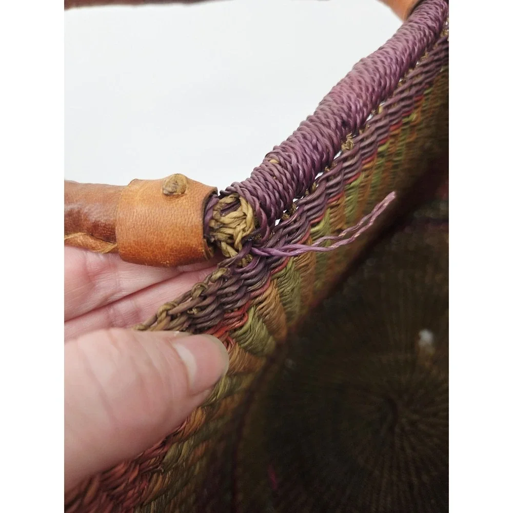 African Ghanian Bolga Basket Bag 11